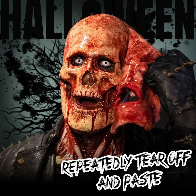 Halloween Double-layer Ripped Bloody Mask